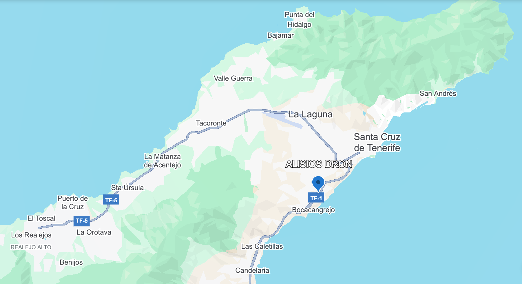 Ubicación de ALISIOS DRON en Santa Cruz de Tenerife