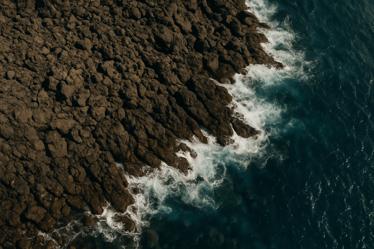 Vista aérea de costa canaria